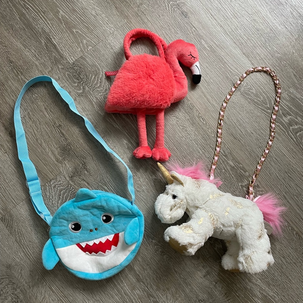 Cute Animal Plush Bags Set